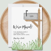 Wasserfarben-Mailbox, die wir bewegt haben Ankündigung