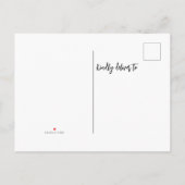 Wasserfarben-Mailbox, die wir bewegt haben Ankündigungspostkarte (Rückseite)