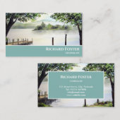 Wasserfarben-Malerei in Derwent Water Lake Distric Visitenkarte (Vorne/Hinten)