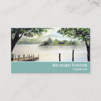 Wasserfarben-Malerei in Derwent Water Lake Distric Visitenkarte
