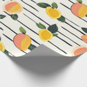 Wasserfarben-Mango-Muster mit grünen Blätter (2) Geschenkpapier (Ecke)
