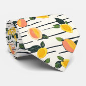 Wasserfarben-Mango-Muster mit grünen Blätter (2) Krawatte (Gerollt)