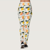 Wasserfarben-Mango-Muster mit grünen Blätter (2) Leggings (Rückseite)