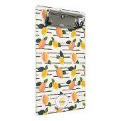 Wasserfarben-Mango-Muster mit grünen Blätter (2) Mini Klemmbrett (Schrägansicht)