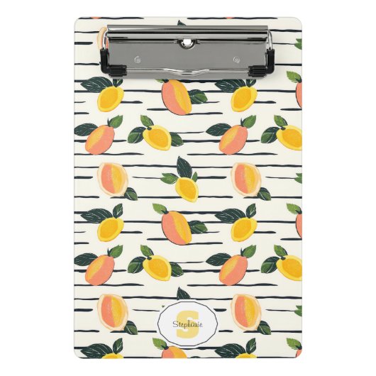 Wasserfarben-Mango-Muster mit grünen Blätter (2) Mini Klemmbrett (Vorderseite)