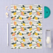 Wasserfarben-Mango-Muster mit grünen Blätter (2) Seidenpapier (Handwerk)