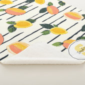 Wasserfarben-Mango-Muster mit grünen Blätter (2) Sherpadecke (3/4)