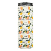 Wasserfarben-Mango-Muster mit grünen Blätter (2) Thermosbecher (Rückseite)
