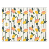 Wasserfarben-Mango-Muster mit grünen Blätter (2) Tischdecke (Vorderseite (Horizontal))