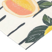 Wasserfarben-Mango-Muster mit grünen Blätter (2) Tischdecke (Schrägansicht)