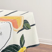 Wasserfarben-Mango-Muster mit grünen Blätter (2) Tischdecke (Beispiel)