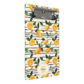 Wasserfarben-Mango-Muster mit grünen Blätter Mini Klemmbrett (Schrägansicht)