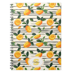 Wasserfarben-Mango-Muster mit grünen Blätter Notizblock