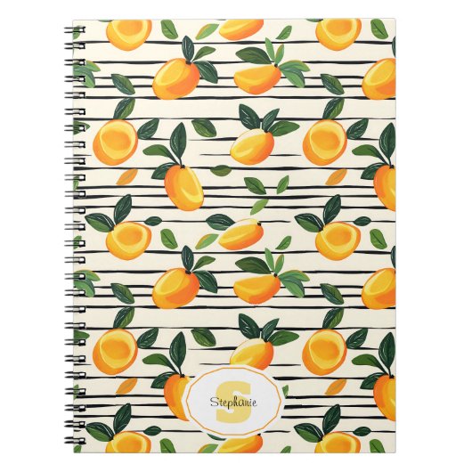 Wasserfarben-Mango-Muster mit grünen Blätter Notizblock (Vorderseite)