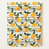 Wasserfarben-Mango-Muster mit grünen Blätter Planer (Rückseite)