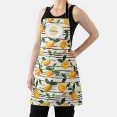 Wasserfarben-Mango-Muster mit grünen Blätter Schürze (InSitu)