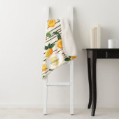 Wasserfarben-Mango-Muster mit grünen Blätter Sherpadecke (Beispiel)