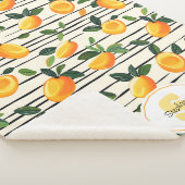 Wasserfarben-Mango-Muster mit grünen Blätter Sherpadecke (3/4)
