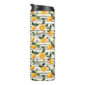 Wasserfarben-Mango-Muster mit grünen Blätter Thermosbecher (Nach rechts gedreht)