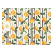 Wasserfarben-Mango-Muster mit grünen Blätter Tischdecke (Vorderseite (Horizontal))