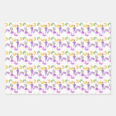Wasserfarben-Mardi-Gras-Party Geschenkpapier Set (Vorderseite 3)