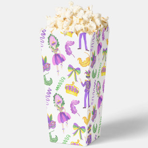 Wasserfarben-Mardi-Gras-Party Geschenkschachtel