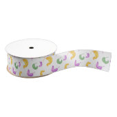 Wasserfarben-Mardi-Gras-Party Ripsband (Spule)