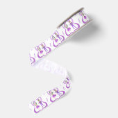 Wasserfarben-Mardi-Gras-Party Ripsband (Rückseite)