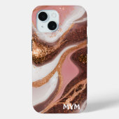 Wasserfarben-Marmor für iPhone 15 Case-Mate Hülle (Rückseite)