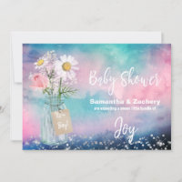 *~* Wasserfarben Mason Jar Rustic Baby Dusche Flor