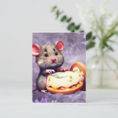 Wasserfarben-Maus-Grafik Postkarte (Stehend Vorderseite)