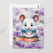 Wasserfarben-Maus-Grafik Postkarte (Vorne/Hinten)