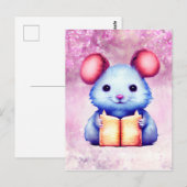 Wasserfarben-Maus-Grafik Postkarte (Vorne/Hinten)
