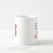 Wasserfarben Maus Hot Chocolate Weihnachten fertig Kaffeetasse (Mittel)