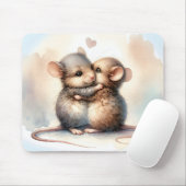 Wasserfarben-Maus-Umarmung Mousepad (Mit Mouse)