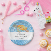 Wasserfarben-Meeresschildkröte personalisierte Bab Pappteller (Party)
