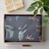 Wasserfarben Meerestiere Blaues Muster Seidenpapier (Geschenk)