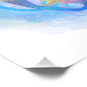 Wasserfarben-Meerjungposter Fotodruck (Ecke)