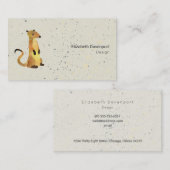 Wasserfarben Meerkat auf Beige Beruflich Visitenkarte (Vorne/Hinten)