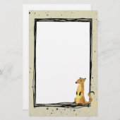 Wasserfarben-Meerkat auf beigem Hintergrund Briefpapier (Vorne/Hinten)