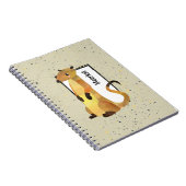 Wasserfarben-Meerkat auf beigem Hintergrund Notizblock (Rechte Seite)