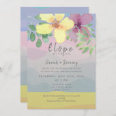 Wasserfarben-Micro-Hochzeit Einladung (Vorne/Hinten)
