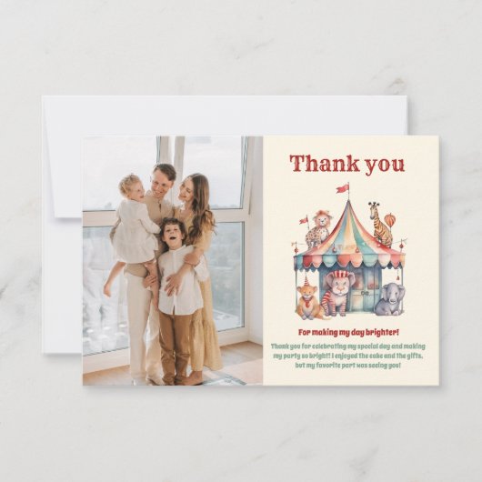 Wasserfarben-Miniaturdusche Dankeskarte (Vorderseite)