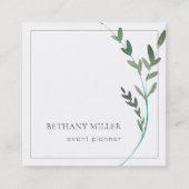 Wasserfarben-Minimal Grüne Karte (Vorderseite)