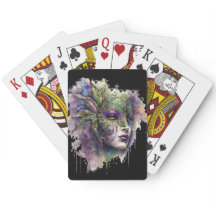 WASSERFARBEN MIT MARDI GRAS MASK