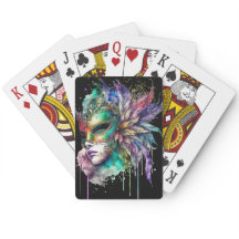 WASSERFARBEN MIT MARDI GRAS MASK