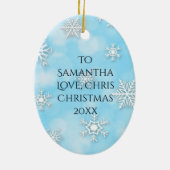 Wasserfarben mit Personalisierter Meldung auf der Keramik Ornament (Hinten)