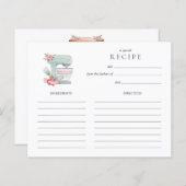 Wasserfarben Mixer Backen Rezept Karte (Vorne/Hinten)