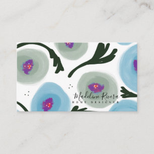 Wasserfarben-Mohn Designer-Geschäftskarte Visitenkarte