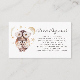 Wasserfarben Mommy and Baby Owls Buchanfrage Begleitkarte